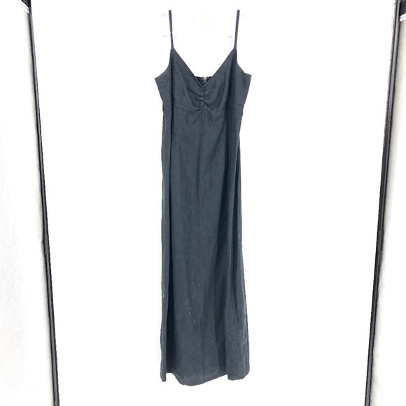 Old Navy 100% Linen Maxi Dress Black Sz 6